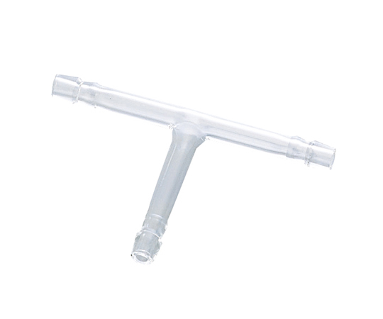 AS ONE 1-4351-04 0430-04-10 Glass Joint T Joint (With Rubber Clamp)